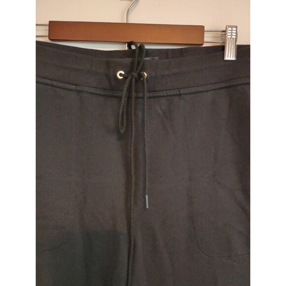 St. John Pants Womens XL Black Drawstring Embellished Casual Minimal Sweatpants - Picture 8 of 10